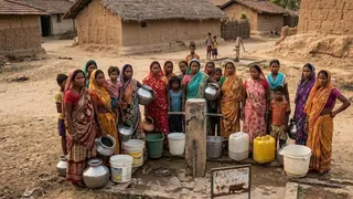 8 महीने से ठप है नल का जल ( एआई जेनेरेटेड तस्वीर )