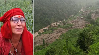 शाहपुर की बोह घाटी में बादल फटने से हुई तबाही और लोगों को सतर्क करने वाली महिला राणो देवी। जागरण