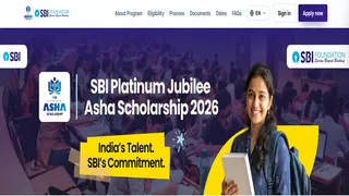 sbi platinum jubilee asha scholarship 2026