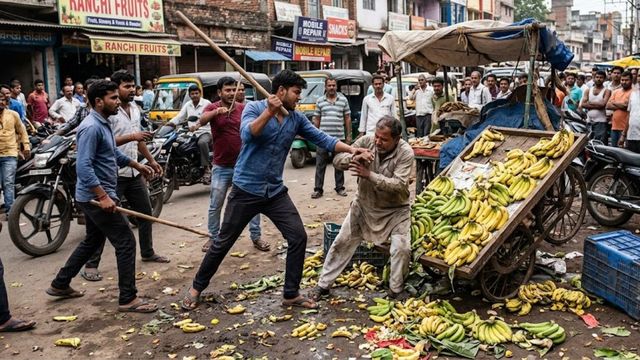 रांची में केले के पैसे लौटाने को लेकर हुआ विवाद, फल दुकानदार पर लाठी-डंडों से हमला

