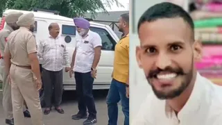 घटना के बाद कार्रवाई करते हुए पुलिस व मृतक युवक की फाइल फोटो।