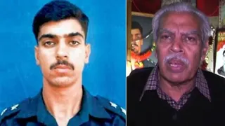 बलिदानी कैप्टन सौरभ कालिया का फाइल फोटो और उनके पिता एनके कालिया।