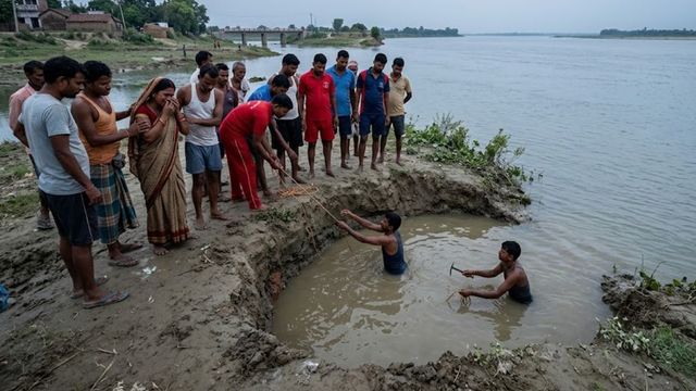 मोकामा में हादसा, गंगा किनारे बने गड्ढे में डूबने से दो मासूमों की मौत
