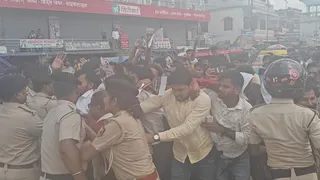मधेपुरा में प्रदर्शन।