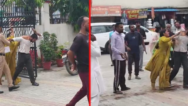 बाजपुर में शादी से इनकार करने पर प्रेमिका का फूटा गुस्सा, कोतवाली गेट पर प्रेमी को चप्पलों से पीटा
