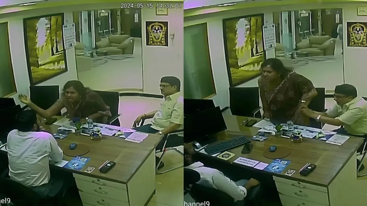 चेन्नई: पूर्व केंद्रीय मंत्री की बेटी ने स्टेट बैंक के मैनेजर को मारा थप्पड़, CCTV में कैद घटना