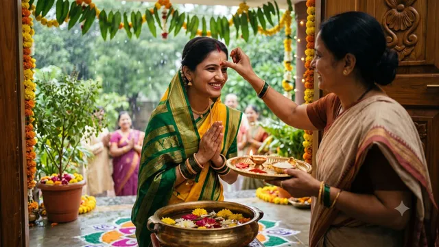सावन के महीने में शादीशुदा बेटियों का मायके आना (Picture Credits- AI Image)