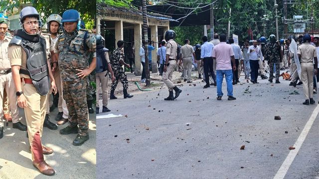 बिहार के सीतामढ़ी में हिंसक हुआ प्रदर्शन, पथराव में एसपी घायल, पुलिस लाइन से बुलाई गई अतिरिक्त फोर्स