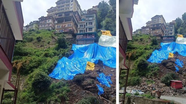 शिमला शहर में भूस्खलन से दहशत में लोग, बोले- तिरपाल बिछाने से नहीं चलेगा काम, पानी का बहाव बड़ी परेशानी