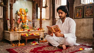 घर पर बजरंग बाण का नियमित पाठ (Picture Credit: AI Generated)