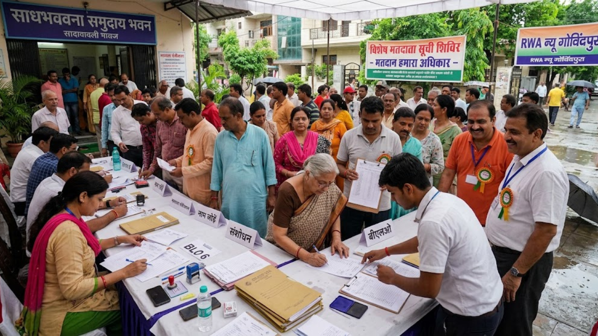 दिल्ली में बारिश के बीच भी SIR शिविरों में उमड़ी भीड़, एक दिन में 529 आवेदन जमा; 175 नए फॉर्म वितरित
