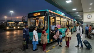 डीटीसी ने जलभराव की समस्या होने पर बस के रूट का नया प्लान तैयार कर लिया है। एआई इमेज