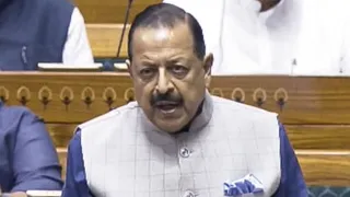 लोकसभा में बिल पर चर्चा के दौरान केंद्रीय मंत्री जितेंद्र सिंह। (फोटो- पीटीआई।)