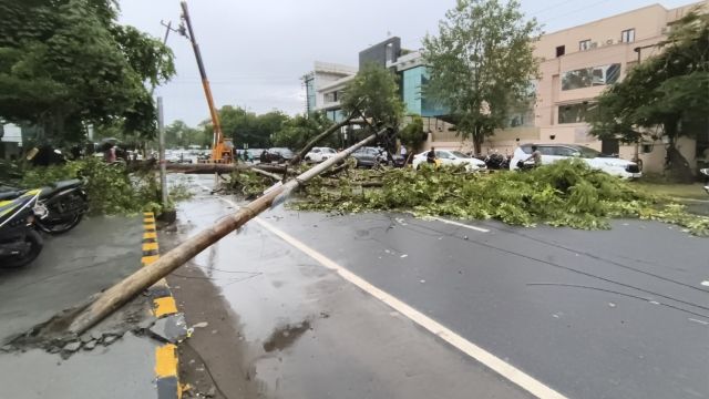 नोएडा में मूसलाधार बारिश से जनजीवन अस्त-व्यस्त, कई जगहों पर जलभराव; मेट्रो डिवाइडर भी गिरा
