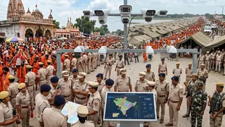 एआई कैमरों से होगी कांवड़ियों की गिनती (एआई जेनरेटेड तस्वीर )