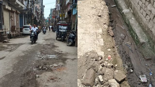 खोड़ा में बदहाल सड़कें और ओवरफ्लो नालियां बनीं मुसीबत, मानसून में बढ़ी परेशानी