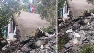चंबा के सरोल में आधी रात भूस्खलन से तहस नहस हुआ मकान। जागरण