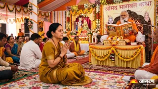 श्रीमद्भागवत कथा श्रवण से जीवन में आते हैं अद्भुत बदलाव (Picture Credit: AI Generated)