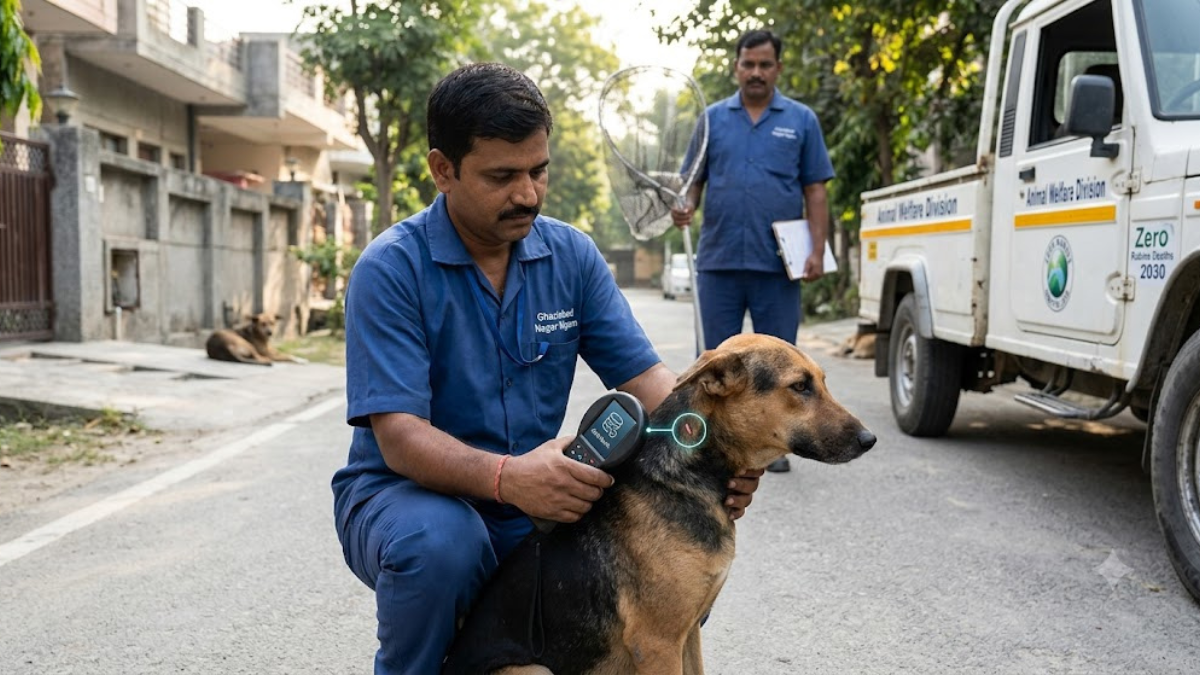 गाजियाबाद में आवारा कुत्तों पर हाईटेक निगरानी, माइक्रोचिप लगाने वाला यूपी का पहला नगर निगम बना