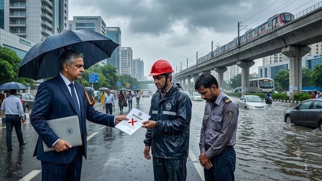 नोएडा में बारिश से खुली विकास की पोल, जलभराव के बाद CEO का एक्शन- JE और सुपरवाइजर बर्खास्त

