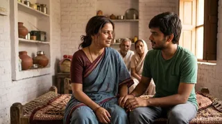 प्रमी के घर पहुंची महिला ( एआई जेनरेटेड तस्वीर )