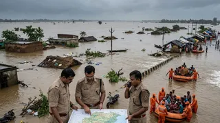 ओडिशा में लगातार बारिश से बेकाबू हो रहे हालात ( एआई जेनरेटेड तस्वीर )
