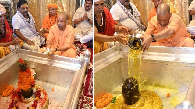 श्रावण मास का पहला दिन, मुख्यमंत्री योगी आदित्यनाथ ने बाबा विश्वनाथ और काल भैरव मंदिर में किया दर्शन-पूजन