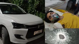 घटना के बाद घायल युवक का चल रहा इलाज।