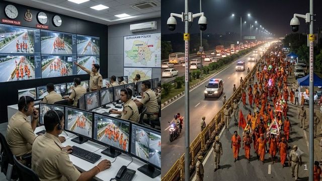 कांवड़ यात्रा को लेकर गुरुग्राम पुलिस अलर्ट, 24 घंटे कंट्रोल रूम और CCTV से होगी निगरानी

