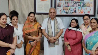 जन स्वास्थ्य एवं भवन और निर्माण मंत्री रणवीर सिंह गंगवा नारनौल में।