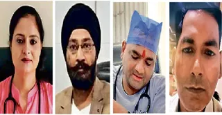 आरोपित डा. प्रीति आहूजा, डा. सुरजीत, नरेंद्र सिंह और राजेश कुमार l जागरण आर्काइव