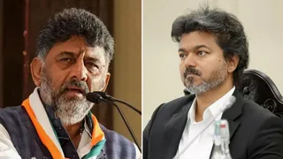 कर्नाटक के मुख्यमंत्री डी.के. शिवकुमार, तमिलनाडु के मुख्यमंत्री विजय