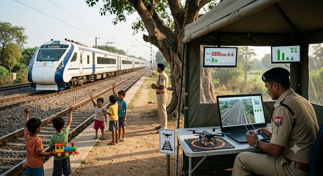 ड्रोन रिपोर्ट में खुलासा: रेल पर पत्थरबाजी में आई भारी कमी, 2025 में दर्ज हुए थे 32 केस; 2026 में घटकर हुए महज 3

