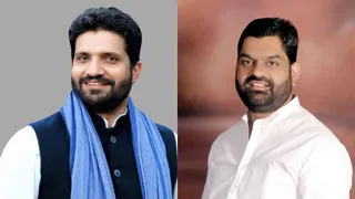 आजाद समाज पार्टी के प्रत्याशी बदर और बाबर चौहान।