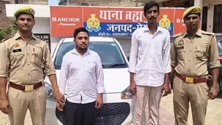 मेरठ पुलिस की गिरफ्त में आरोपित।