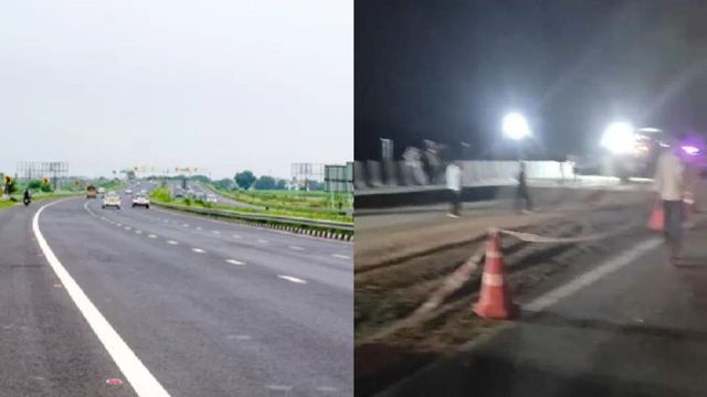 जहां मंत्रियों ने की थी पदयात्रा, वहीं लखनऊ-कानपुर एक्सप्रेसवे की सड़क में आई दरार; मरम्मत शुरू
