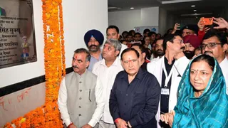 चंबा में विकास परियोजना के उद्घाटन के दौरान सीएम सुखविन्द्र सिंह सुक्खू।