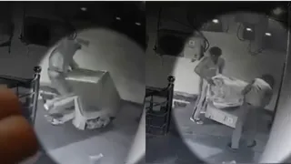 नोएडा में दिनदहाड़े AC की आउटडोर यूनिट चोरी। (वीडियो ग्रैब)