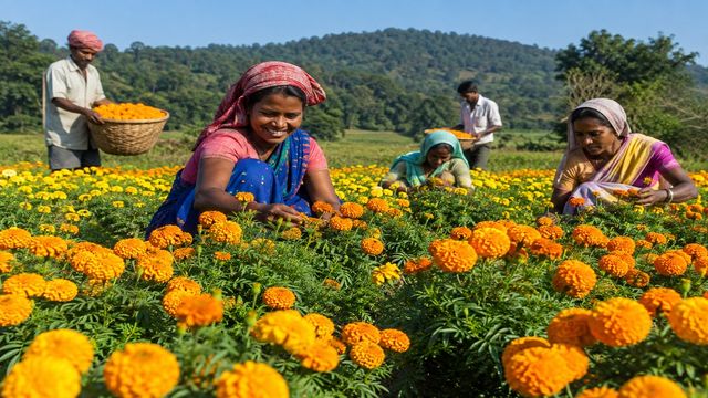 कभी अफीम की खेती के लिए बदनाम था यह इलाका, अब गेंदा फूल से बदल रही खूंटी में 1500 किसानों की किस्मत
