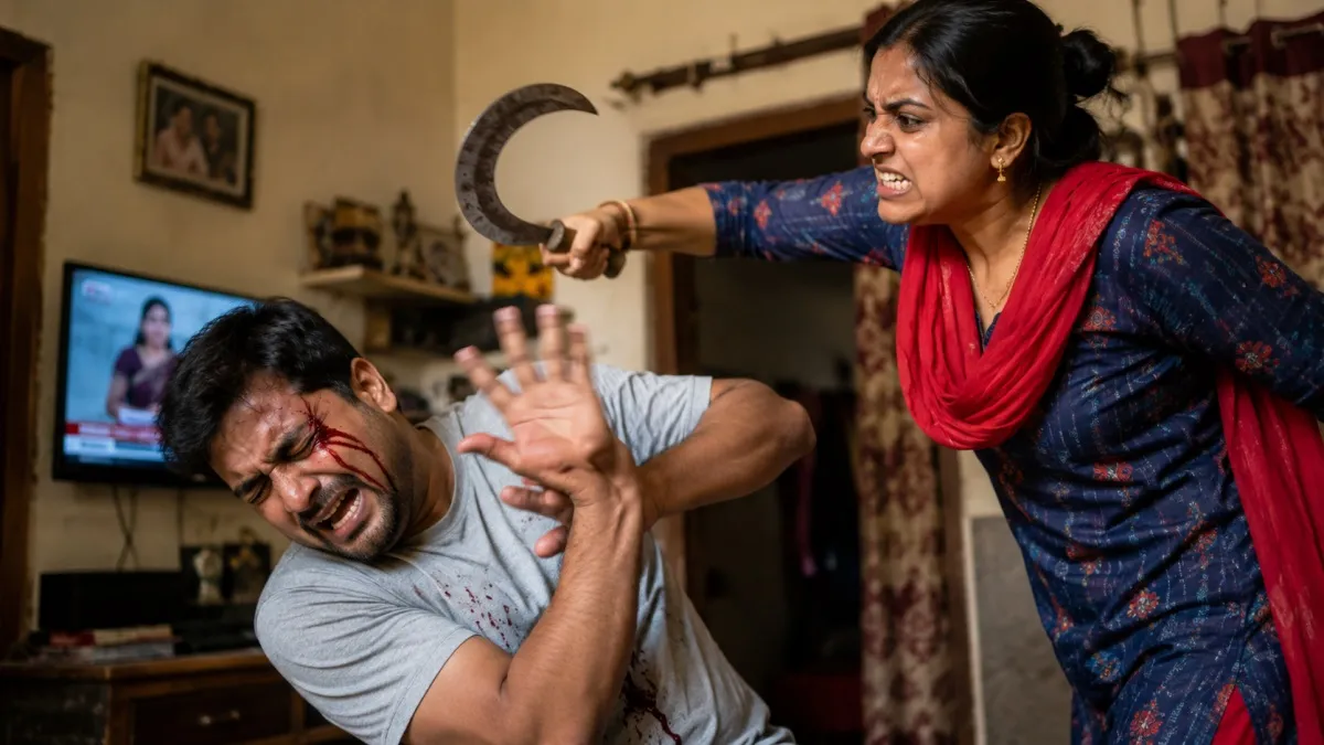 Bhopal: Wife Attacks Husband With Sickle After Argument Over TV Remote, FIR Registered