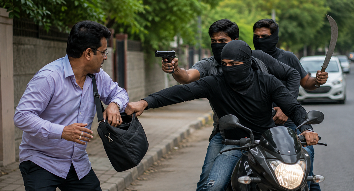 चंडीगढ़ में दिनदहाड़े लूट, बाइक पर पिस्तौल-गंडासी लेकर घूम रहे थे लुटेरे; मौका मिलते ही ज्वेलरी कारोबारी को लूटा
