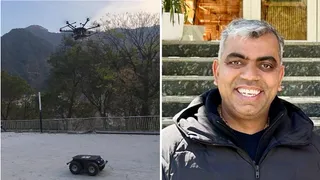 आईआईटीम मंडी के प्रोफेसर डा. अमित शुक्ला व इनके द्वारा तैयार किया गया मॉडल।