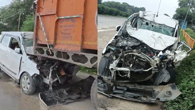 जौनपुर में सड़क के किनारे खड़े ट्रक में घुसी कार, दो दर्शनार्थियों की मौत और तीन की हालत गंभीर
