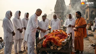 हिंदू अंतिम संस्कार में मुखाग्नि का रहस्य गरुड़ पुराण के अनुसार (Picture Credit: AI Generated)