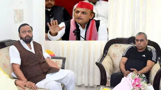 गाजीपुर में सुभासपा-सपा के दो ओमप्रकाश की मुलाकात यूपी की सियासत में नए समीकरण।