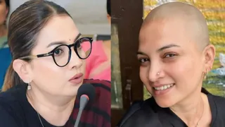 कैंसर पीड़ित बच्ची के लिए सिंगरौली आयुक्त सविता प्रधान ने मुंडवाया सिर।