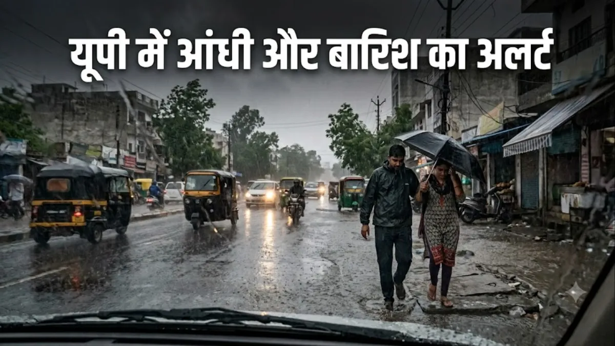 यूपी में मानसून ने पकड़ी रफ्तार: तेज हवाओं के साथ भारी बारिश का अलर्ट, IMD ने जारी की चेतावनी