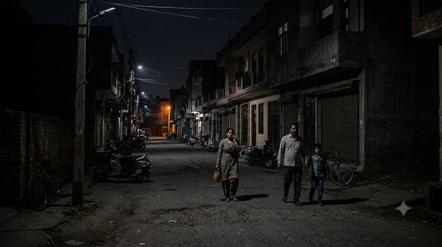 गाजियाबाद के ट्रांस हिंडन में अंधेरे में डूबी सड़कें, स्ट्रीट लाइटें खराब होने से लोग परेशान
