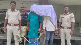 मधुबनी में पुलिस की गिरफ्त में आरोपित। जागरण
