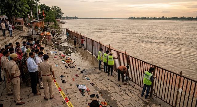 हरदोई का कुसुमखोर घाट हादसा: दो युवकों के गंगा में डूबने के बाद जागा प्रशासन, कराया बैरिकेडिंग का काम
